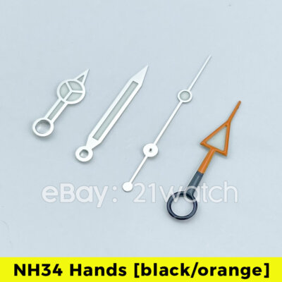 NH34 GMT Watch Hands Set 4-Hand SKX SSK Mod BGW9 Lume for NH34A Movement