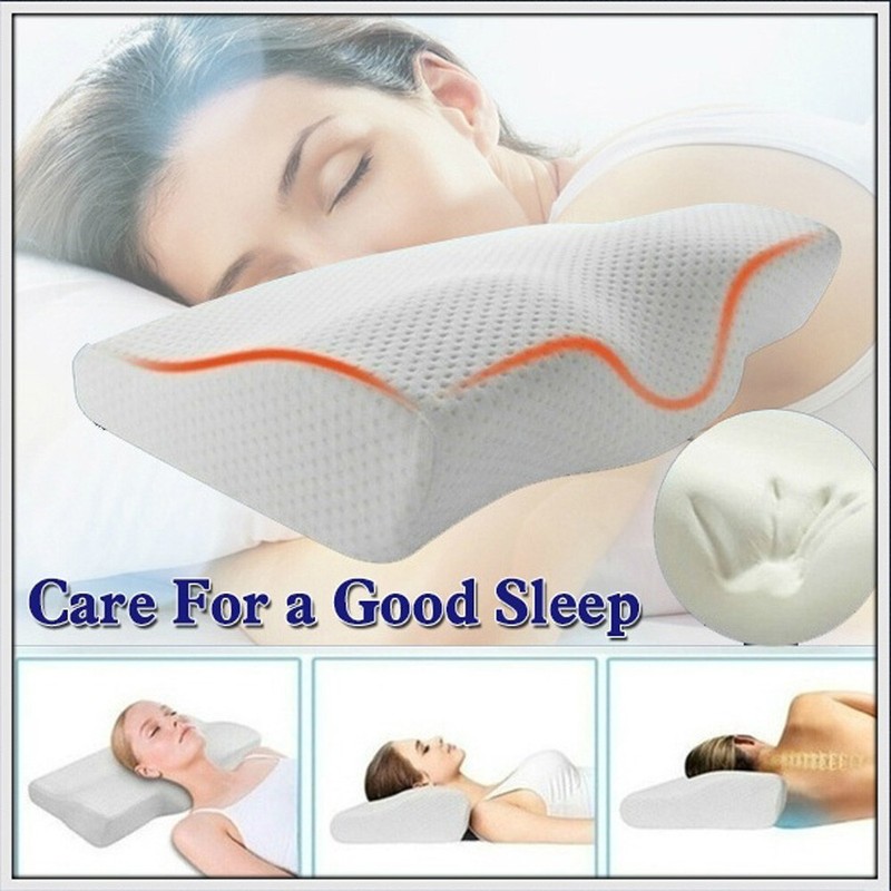 Sleep Head Neck Rest Back Support Memory Foam Pillow Orthopaedic