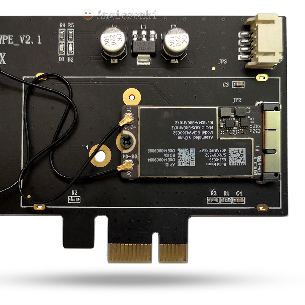 802.11ac Bluetooth 4.0 Wifi PCIE 1X Adapter Card for Mac OS