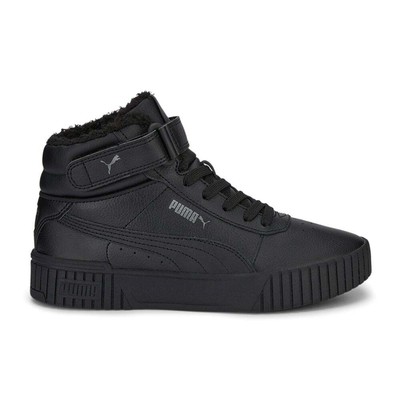 

Puma Carina 2.0 Mid Wtr Высокие молодежные черные кроссовки для девочек Повседневная обувь 387380, Черный, Puma Carina 2.0 Mid Wtr High Top Youth
