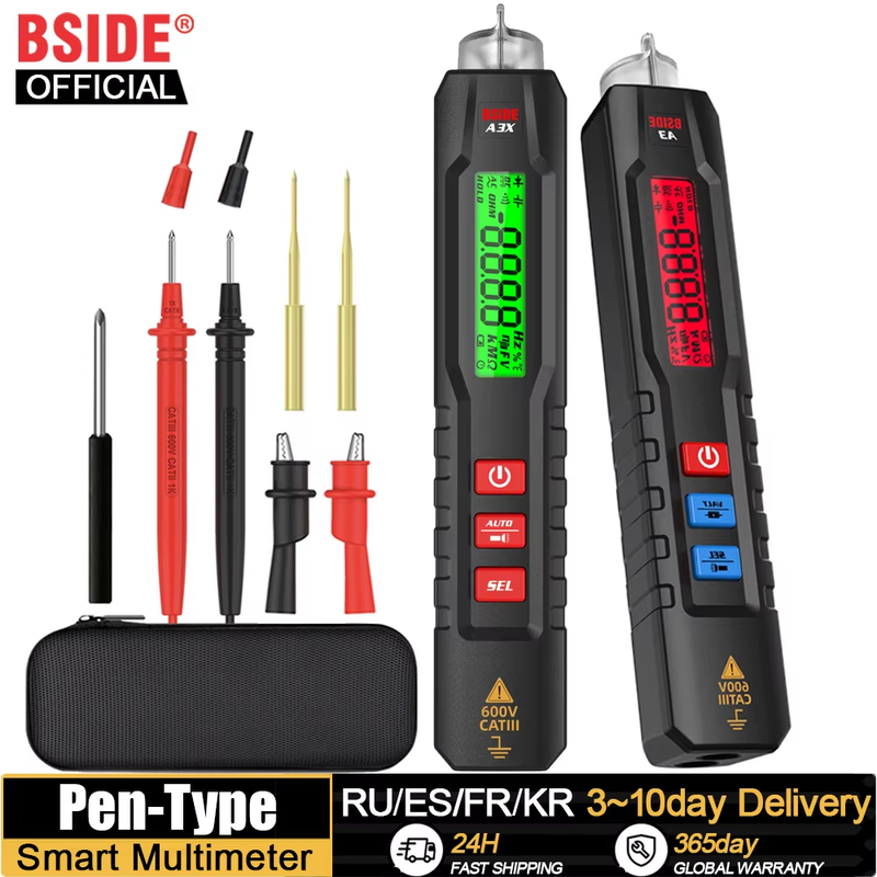 Smart Digital Multimeter Pen Type Multitester True RMS Voltmeter DC AC Voltage C