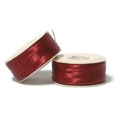 Nymo Beading Thread Size B Red 43912 (2 bobbins) Red Waxed Nylon Thread