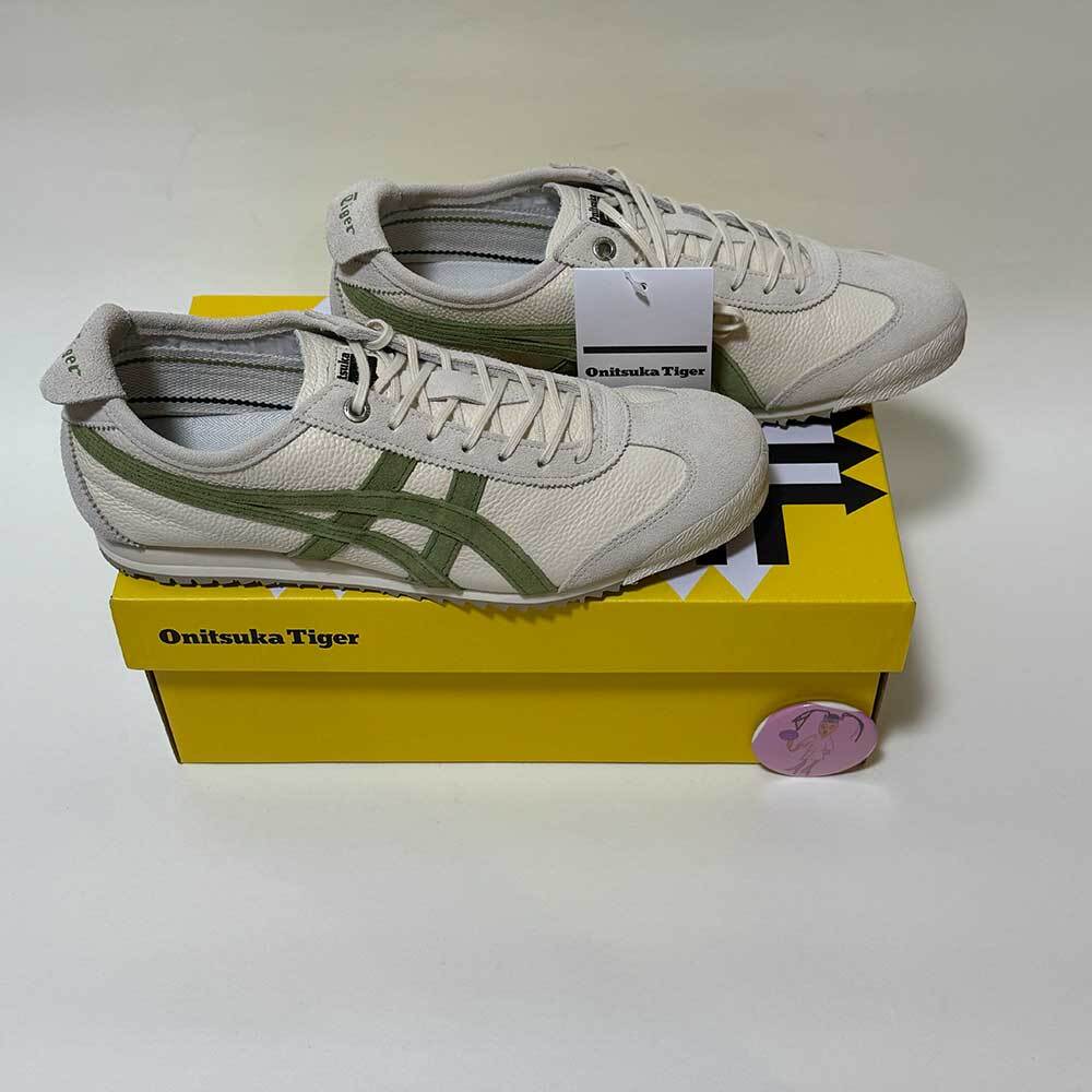 Pre-owned Onitsuka Tiger Mexico 66 Sd Sneaker Unisex 1183c015.201 Birch/green Vintage