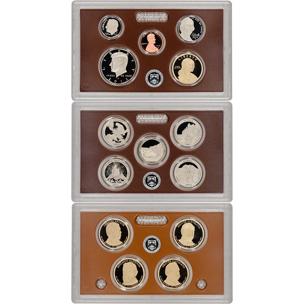 2012 US Mint 14 Coin SILVER Proof Set Very Limtied Production CP3544