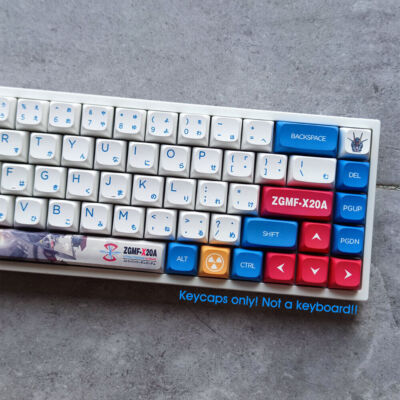 ZGMF GUNDAM Keycaps set PBT Dyesub XDA Profile for Cherry MX Mechanical Keyboard