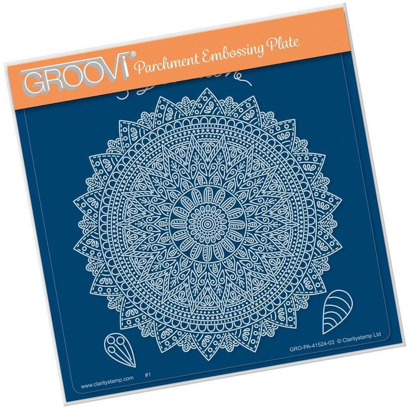 Clarity Stamps Tina'S Spirituel Mandala A5 CarrÃ© Groovi Parchemin
