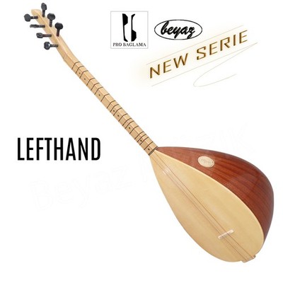 2616 Linkshand E-AKUSTIK Saz Baglama Kisasap  Beyaz Auswahl mit EQ-USB JOYO