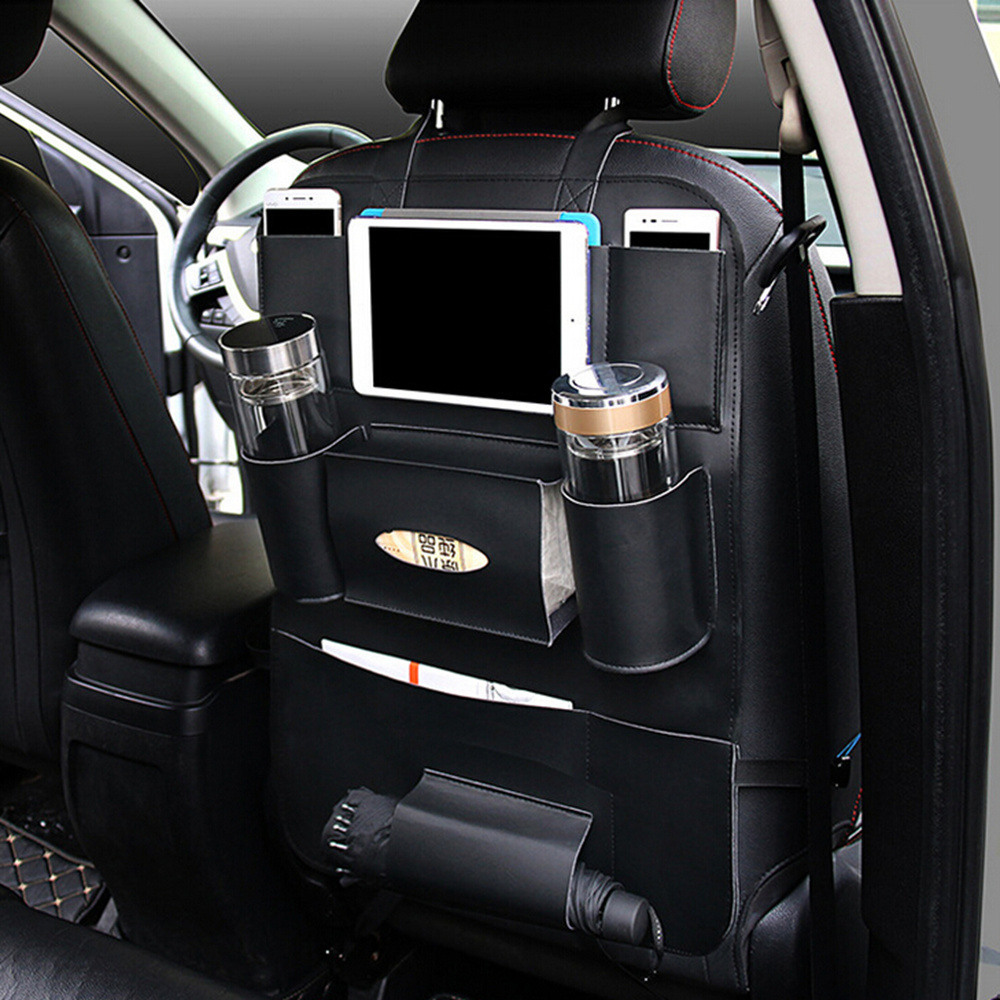 Truck Seat Organizer >> Details About Universal Car Suv Auto Pu Leather Seat Back Organizer Holder Storage Cover Black Truck Seat Organizer >> Details About Universal Car Suv Auto Pu Leather Seat Back Organizer Holder Storage Cover Black