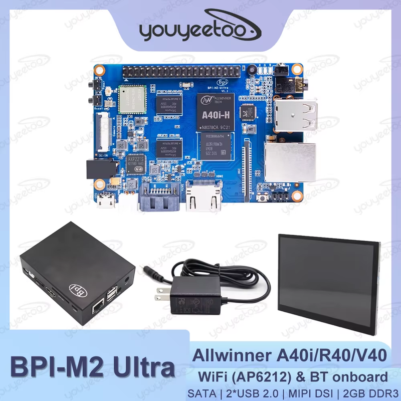 Banana Pi BPI-M2 Ultra Single Board Computer Allwinner A40i 2GB DDR3 RAM 8GB eMM