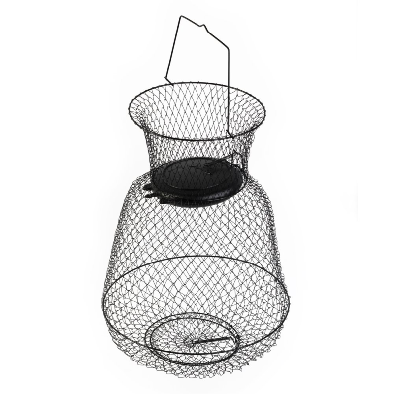 WIRE FISHING BASKET Floating Collapsible 15 x 21 Inch 2-Trap Doors