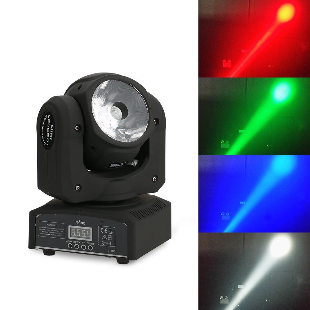 Tomshine 70W Stage Light, LED RGBW 10/13 Channels Moving Head Lamp Disco DJ Beam