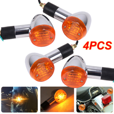 4x Turn Signal Lights For Kawasaki VN Vulcan Classic Nomad Drifter 1500 Yamaha