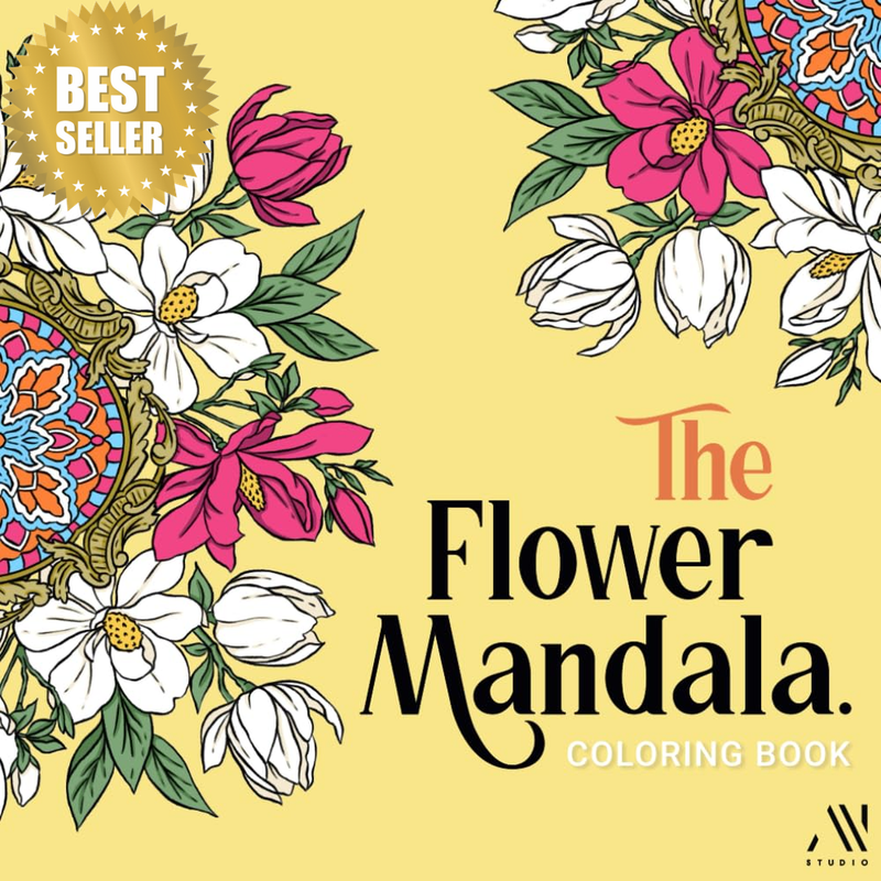 Flower Mandala Coloring Book: 50 Beautiful & Elegant Garden Spirit Mandalas for