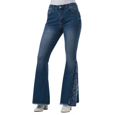 

Джинсы-клеш K Jordan в стиле пэчворк, Medium vintage wash