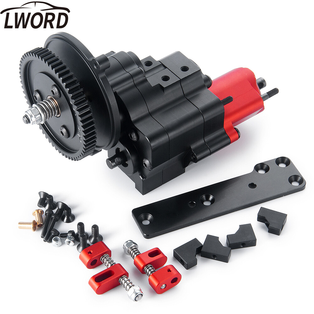 2 Speed Transmission Cutoff Gearbox for Axial SCX10 1/10 RC Crawler Car