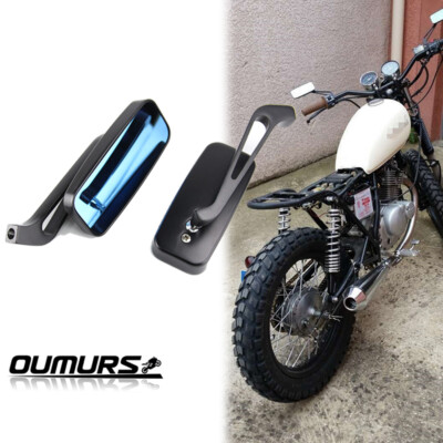 Motorcycle Universal 8mm 10mm Rearview Custom Mirrors For Bobber Cruiser Chopper