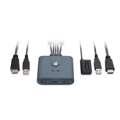 KVM 2-Port Full HD KVM Switch with Cables - 1920 x 1200 60Hz - Control HDMI C...