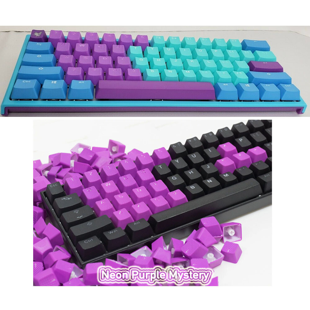 Tfue Fortnite Neon Purple Rubber Keycaps 22 Neon Backlit Tai Hao Ducky One 2