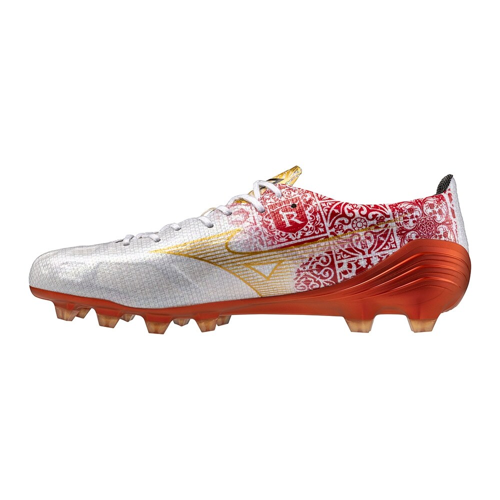 Pre-owned Mizuno Alpha Japan Sr4 Champion Gold Soccer Cleats P1ga249904 Men's Size In Red