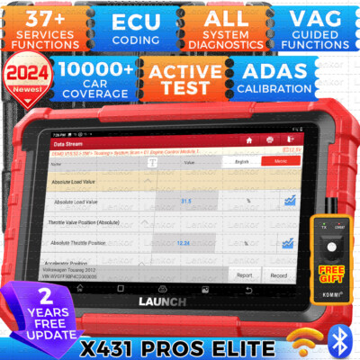 New! LAUNCH X431 Pros V+ Elite Bidirectional Car Diagnostic Scanner Key Coding