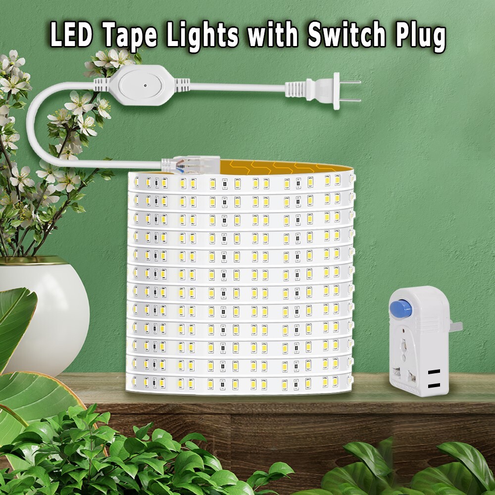 Multi-Purpose LED Tape Light Strip with Switch Plug Safety Lighting in Staircase