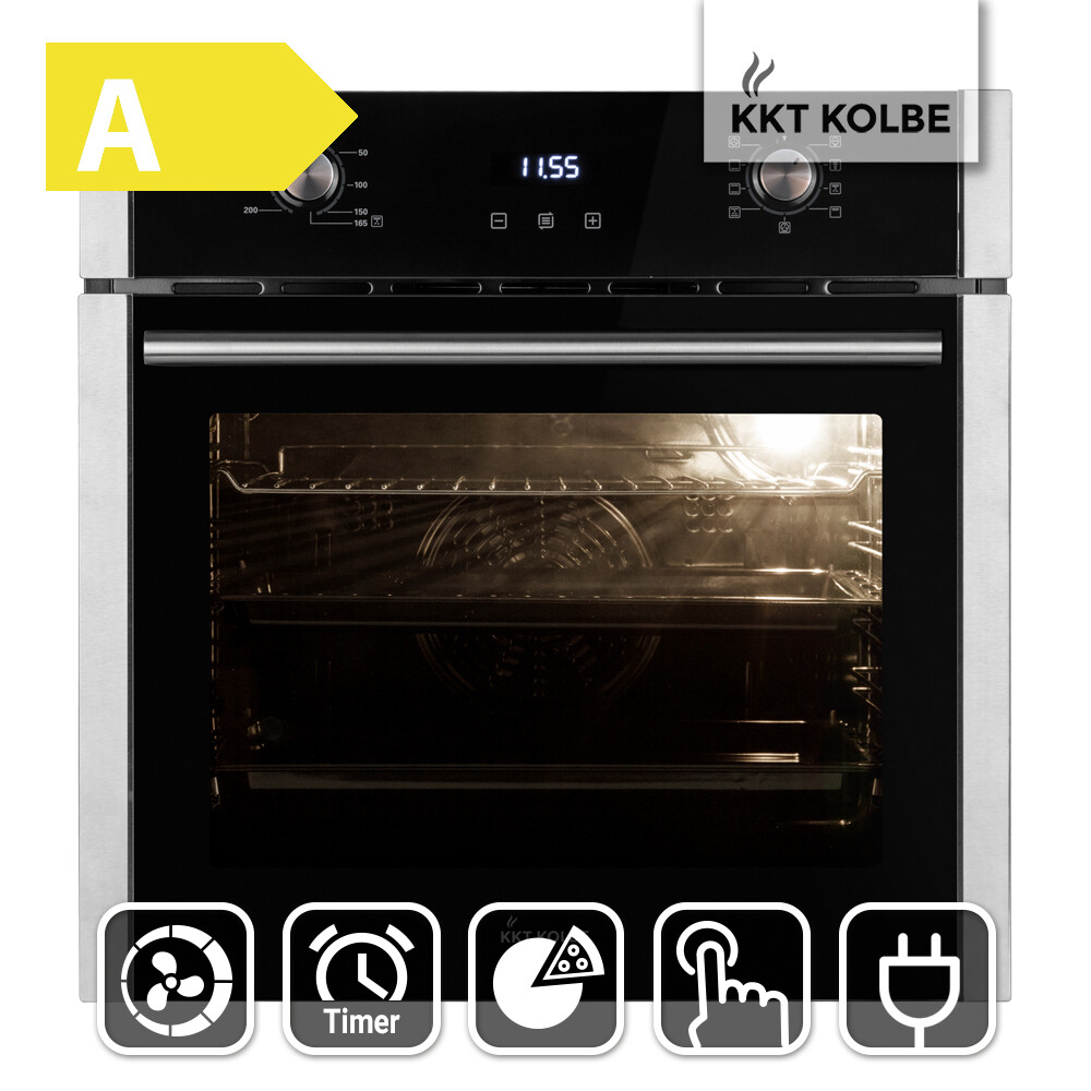 Einbau-Backofen 60cm, Heißluft, Grill-/Brat-System, Reinigungssystem, Timer, uvm