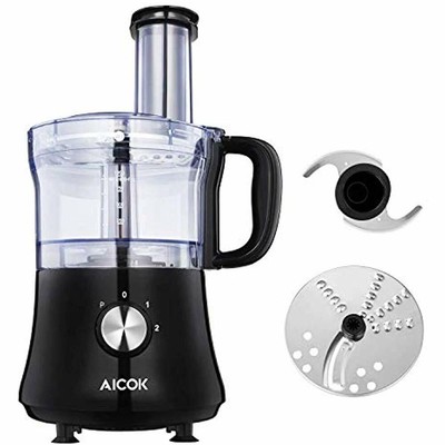 Aicok 8-Cup Food Processor, Meat 2-Speed 500W, Exact Slice/S