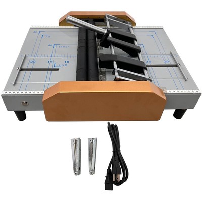 110v Automatic Book Binder Staple Folder Booklet Binding Machine Adjustable Side