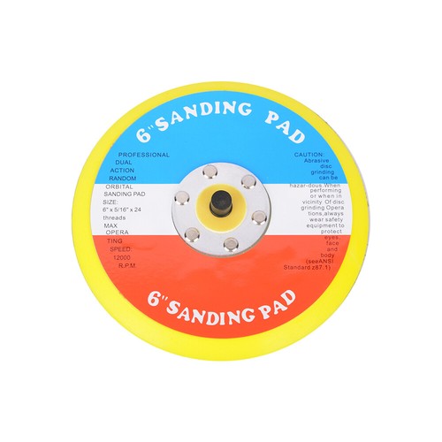 New 6" Hook and Loop SANDING PAD with 5/16"24 Threads For DA SANDER PALM D/A USA