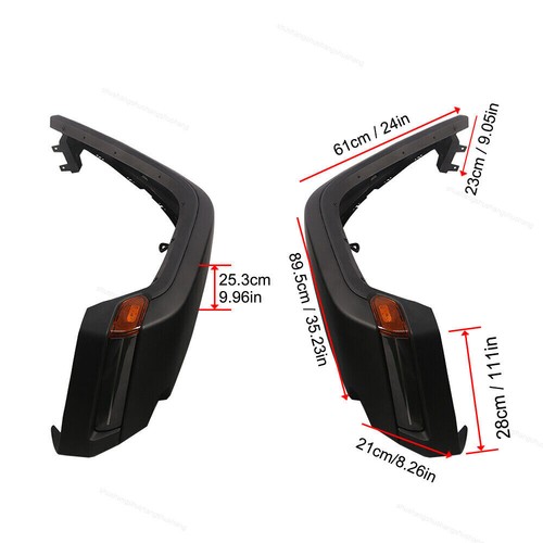 Front Fender Flares W/ Lights Fits 2018-20 Jeep Wrangler JL JLU/Rubicon 2/4-Door