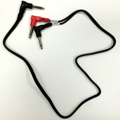 Hosa STP-201RR Right-angle TRS to Dual Right-angle 1/4