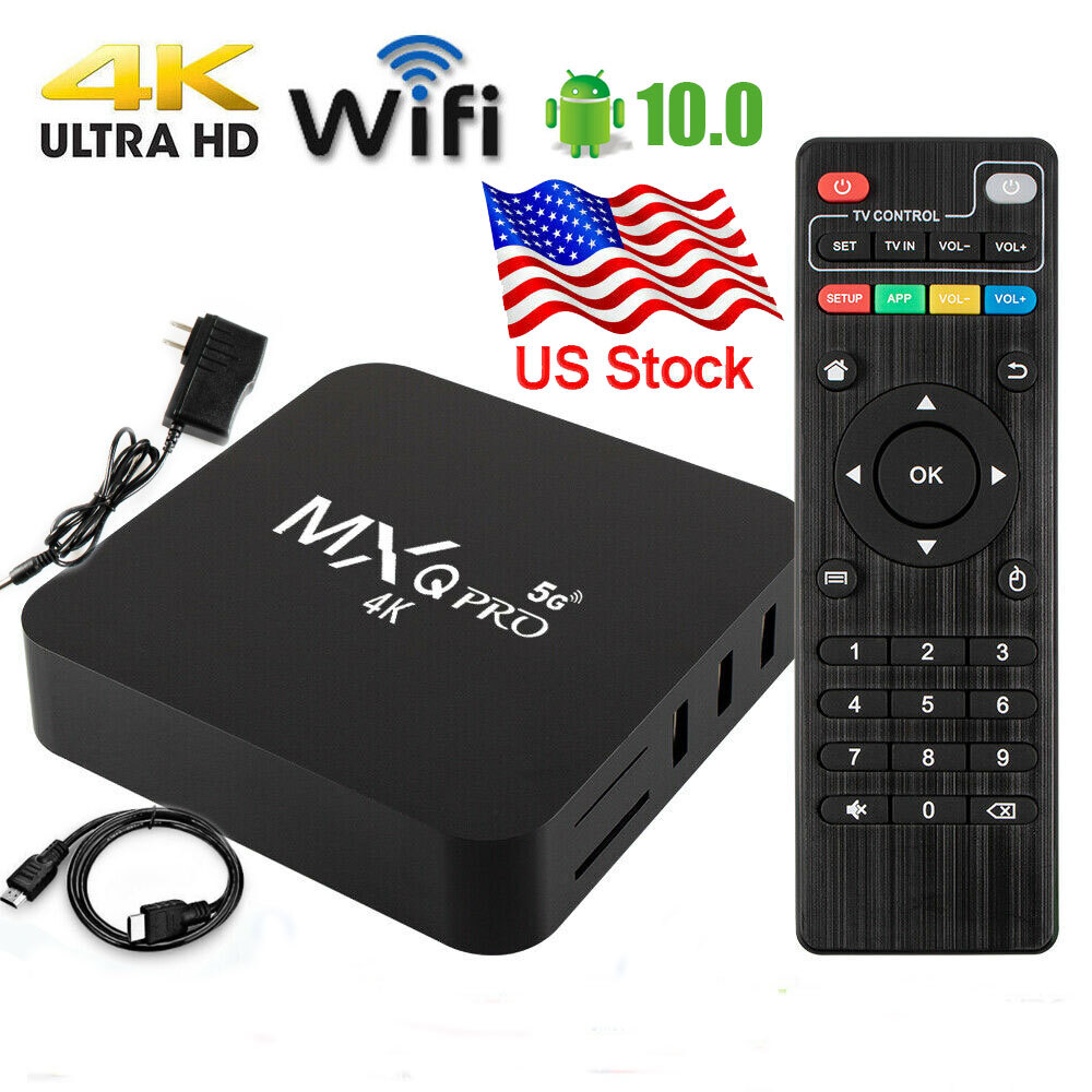 TV BOX SMART Android 7.0-10.1 4K MXQ Pro 2.4GHz WiFi Quad Core 3D Media Player