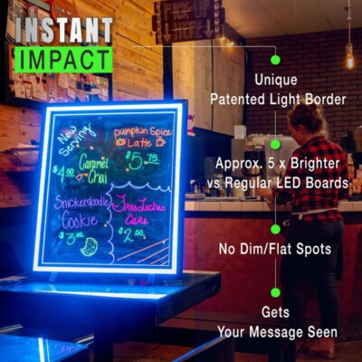 LED Message Board with Markers – Instant Impact for Your Daily Specials and Noti