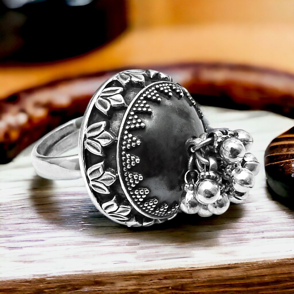 アクセサリー Silver 925 vintage ring Vintage Look 925 Solid Sterling Silver Trendy Adjustable