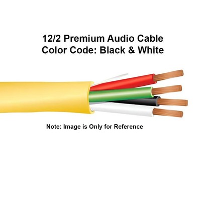 500' 12 AWG 2 Conductor Ultra Flexible Oxygen Free Premium Audio Cable 300V