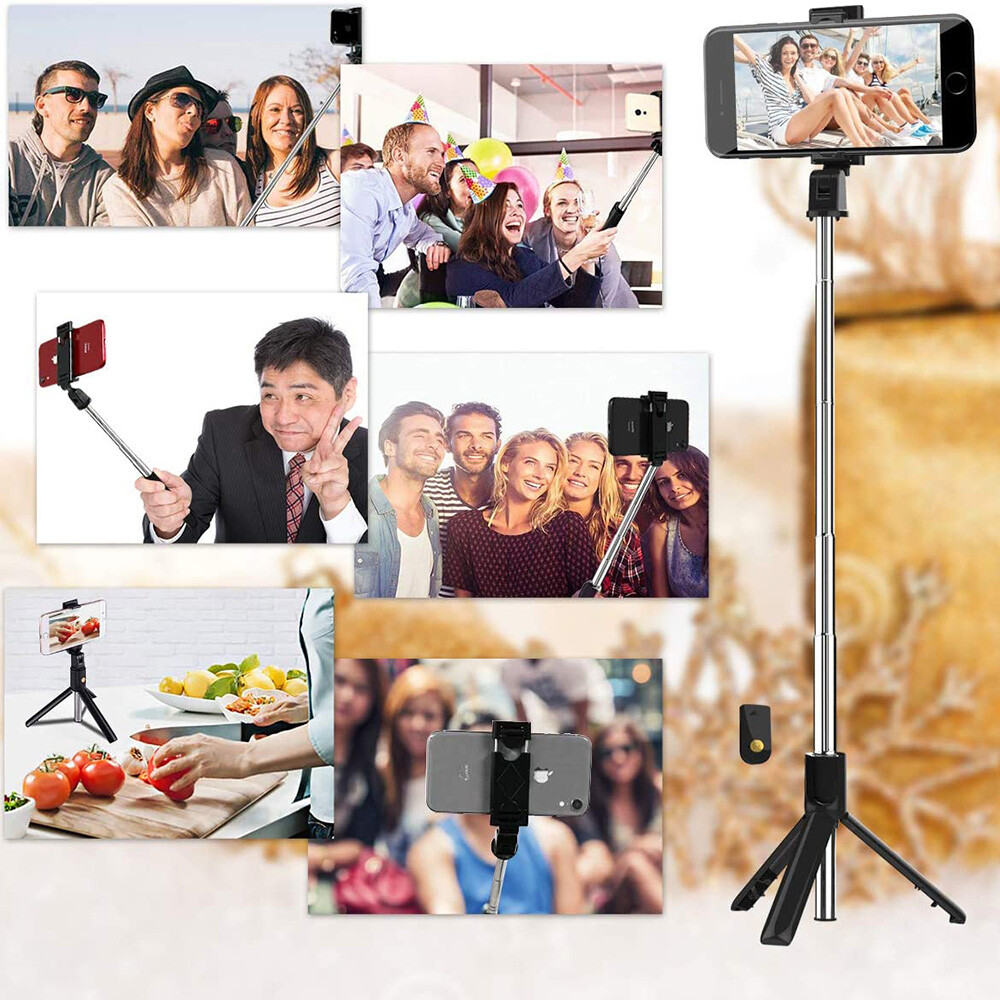 Remote Selfie Stick Tripod Phone Desktop Stand Desk Holder For iPhone 14 13 12