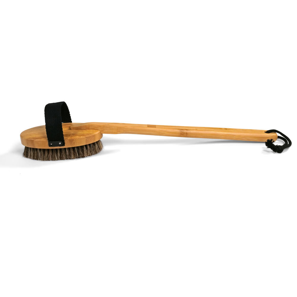 Bambus + Naturhaar Saunabürste mit Na...