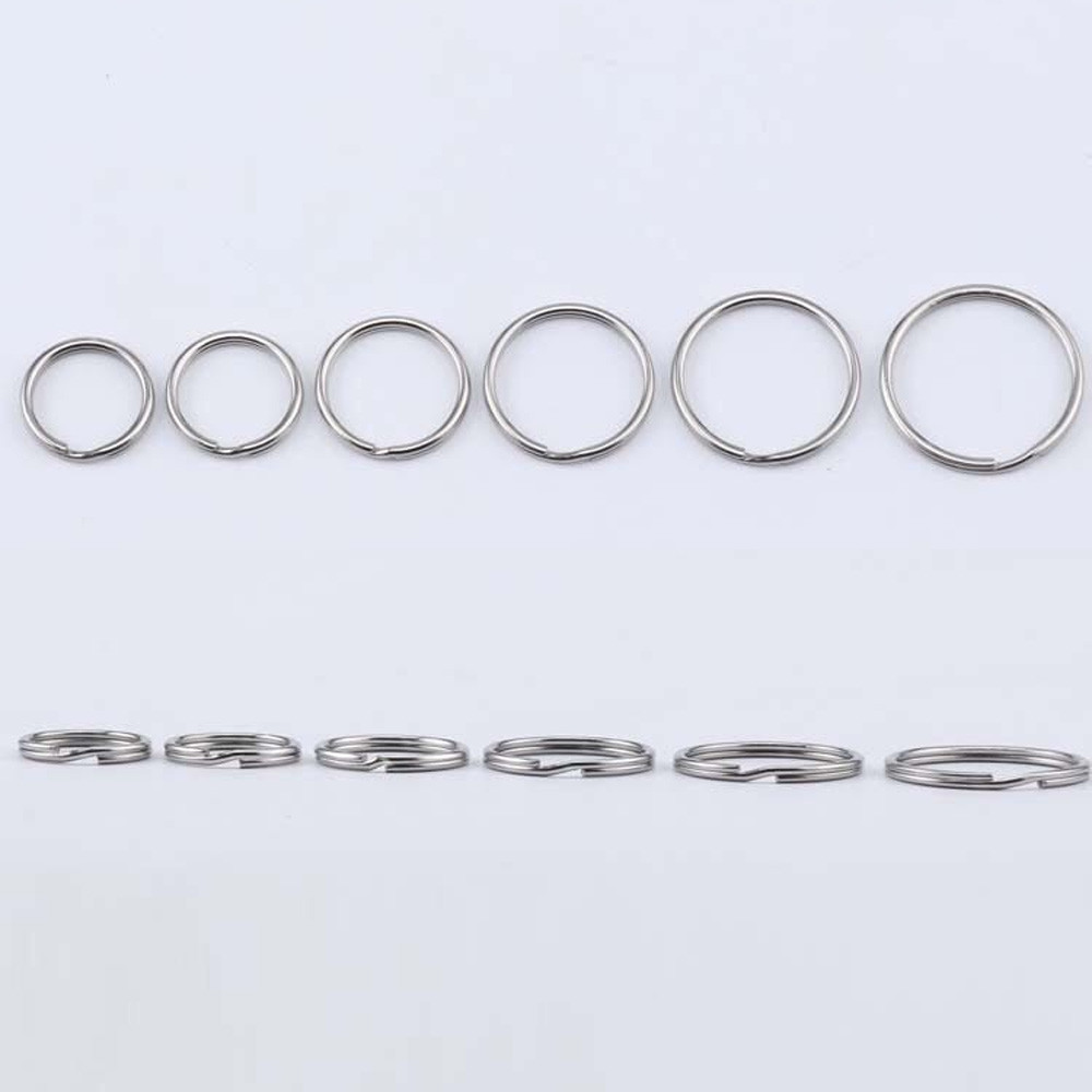 Venta por mayor lotes Llaveros Cadenas De Plata Anillo De Split Aro Accesorio de bucle de metal 25mm