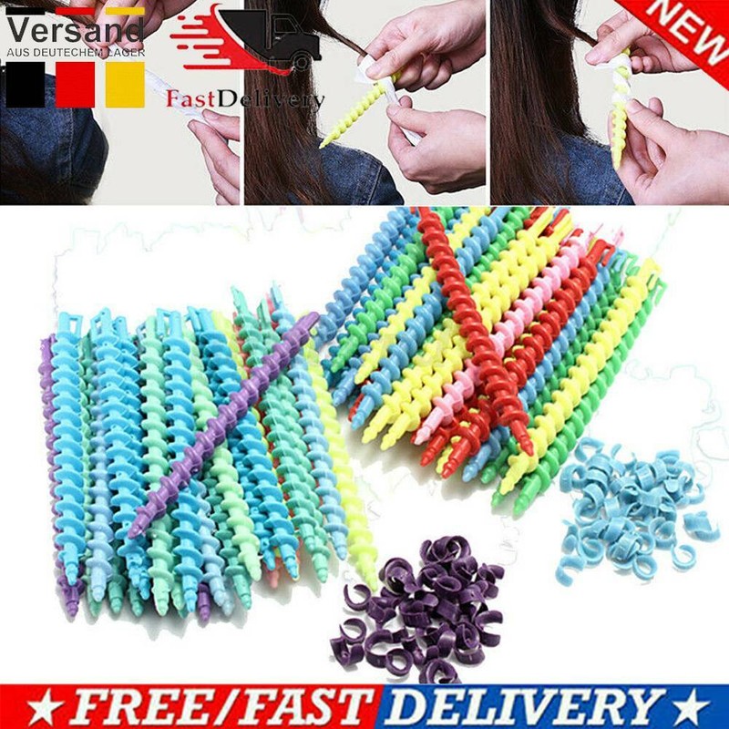 25X Magic Rollers Frisur Bendy Haar Lockenwickler Spiral Curls DIY Werkzeug Sets
