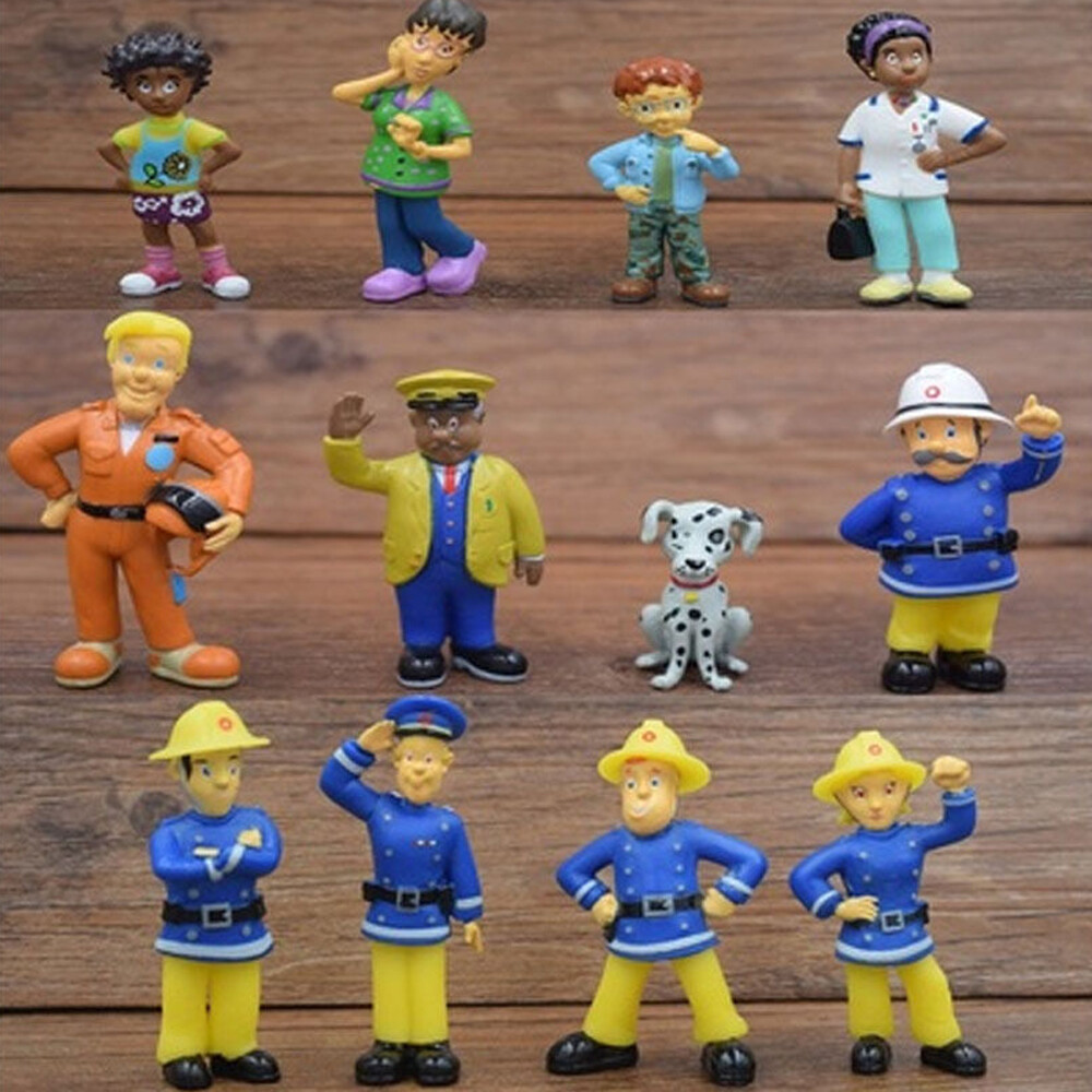 Fireman Sam Doll Gift Elvis 12 PCS Cartoon Movie Penny Kids Toy Action Figure
