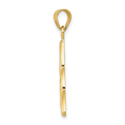 Pre-owned Superdealsforeverything Real 14kt Yellow Gold Polished Trinity Knot Pendant