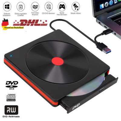 Neu! Externes DVD Laufwerk USB 3.0 Brenner Slim CD DVD-RW Brenner Für-PC Laptop