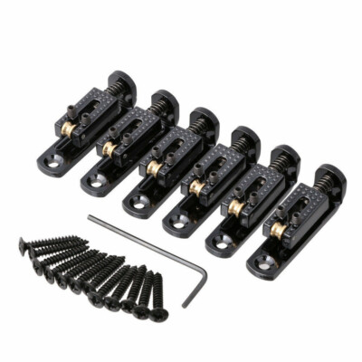 6Pcs Solo Single Roller Bridge for 3 4 5 6 7 8 String Guitar Cigar Box Banjo