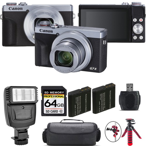 Canon PowerShot G7 X Mark III Digital (Silver)+ Extra Bat + Canon PowerShot G7 X Mark III Digital (Silver)+ Extra Bat +