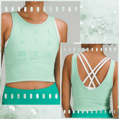 Lululemon Power Pivot Everlux Tank Top Motif Wild Mint size 4 NWT