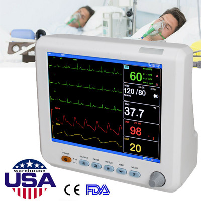 CCU ECG NIBP RESP TEMP SPO2 PR TFT color screen Vital Sign ICU Patient Moniter