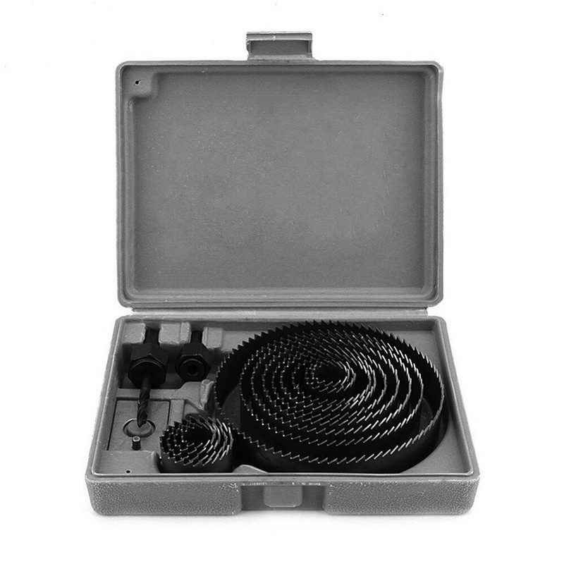 Hole Saw Cutter Kit With Storage Case 16pc 16 Set Metal Wood 19127mm Piece
