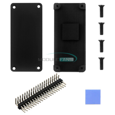 For Raspberry Pi Zero 2W Aluminum Case + Pin Header Passive Cooling Enclouse