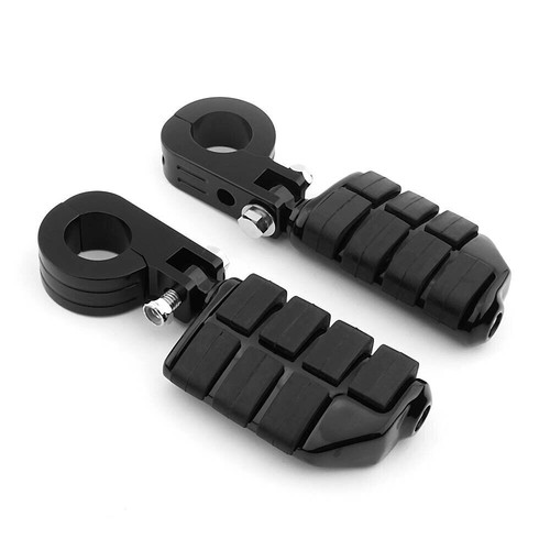 MACHSWON 2-Piece Foot Peg Mount Clamps – Chrome Metal Highway Peg