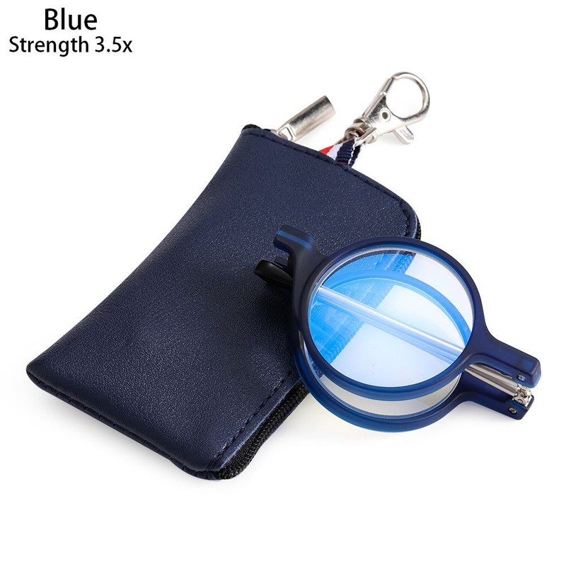 Folding Presbyopia Eyeglasses Readers Mini Reading Glasses with Keychain Case